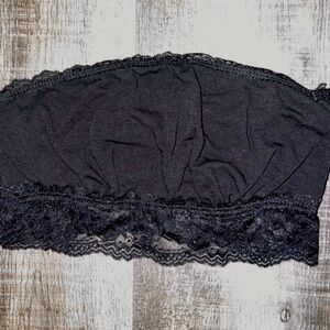 💞 Women’s Small Black Lace Trim Bozzolo Bandeau